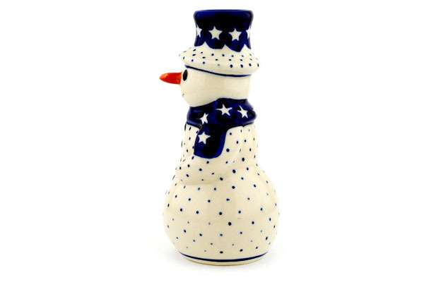 Snowman Candle Holder 6"