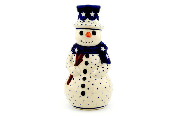 Snowman Candle Holder 6"