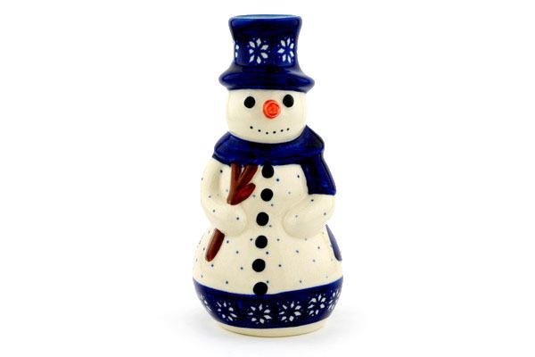 Snowman Candle Holder 6"