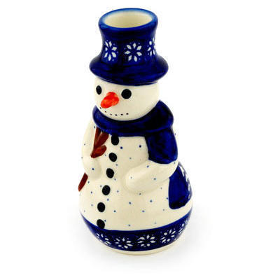Snowman Candle Holder 6"