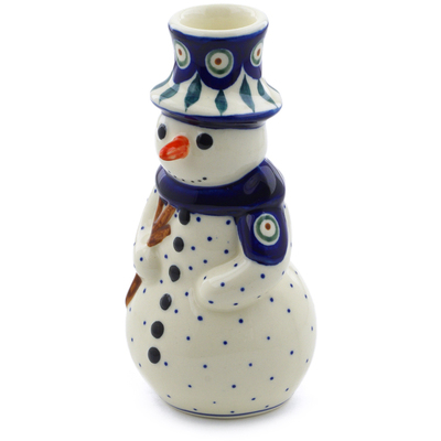Snowman Candle Holder 6"