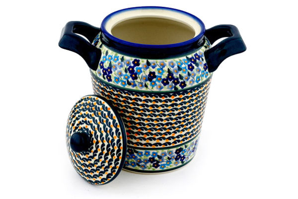 Jar with Lid and Handles 8"