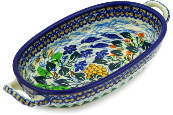 Oval Baker with Handles 9"