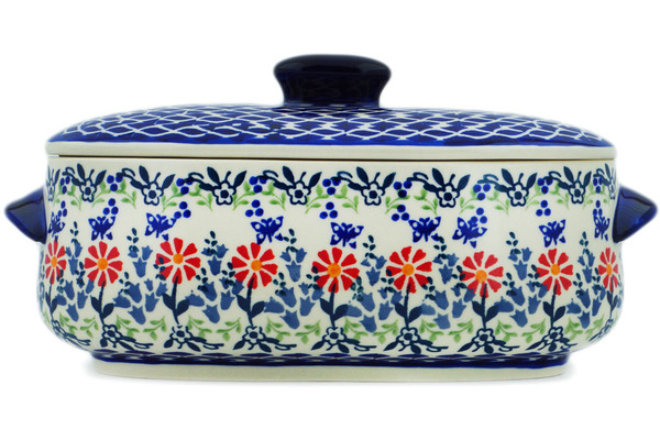 Jar with Lid and Handles 11"