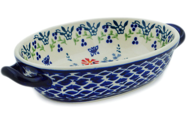 Oval Baker with Handles 8"