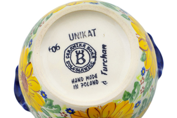 Jar with Lid and Handles 7"