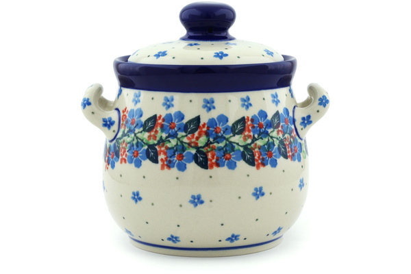 Jar with Lid and Handles 6"