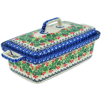 Jar with Lid and Handles 9"