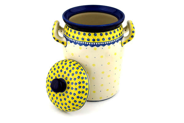 Jar with Lid and Handles 11"