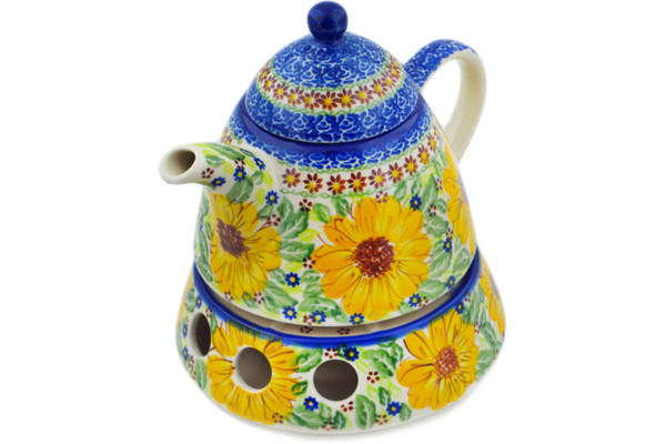 Tea or Coffee Pot with Heater 39 oz