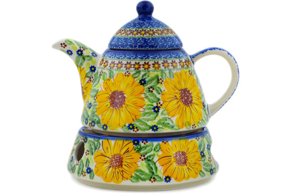 Tea or Coffee Pot with Heater 39 oz