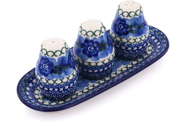 Salt and Pepper with Toothpick Holder 10"