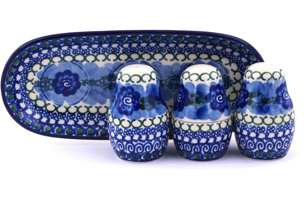 Salt and Pepper with Toothpick Holder 10"