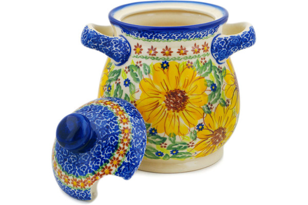 Jar with Lid and Handles 8"