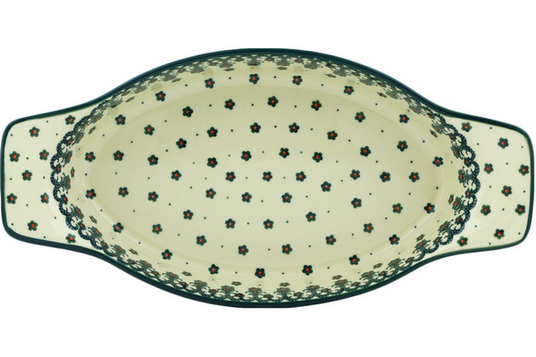 Oval Baker with Handles 13"
