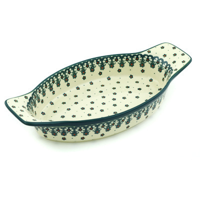 Oval Baker with Handles 13"