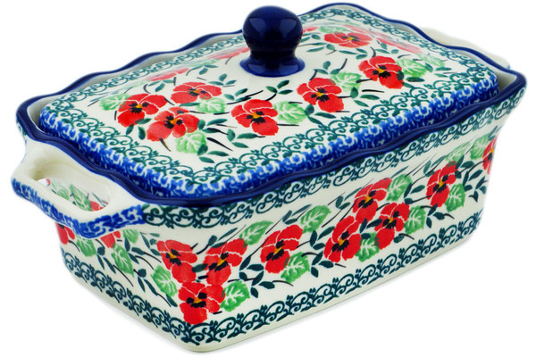 Jar with Lid and Handles 8"