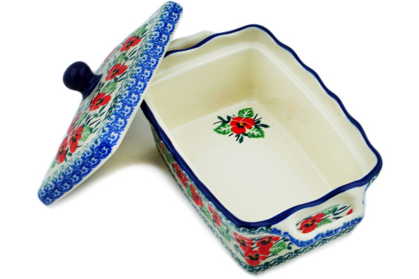 Jar with Lid and Handles 8"