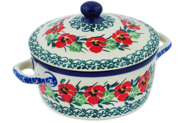 Jar with Lid and Handles 5"