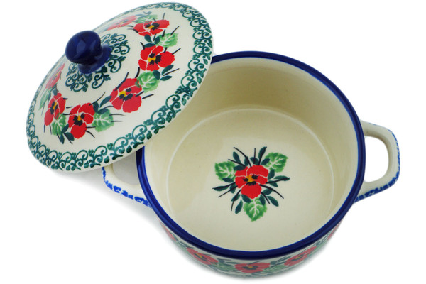 Jar with Lid and Handles 5"