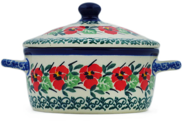 Jar with Lid and Handles 5"