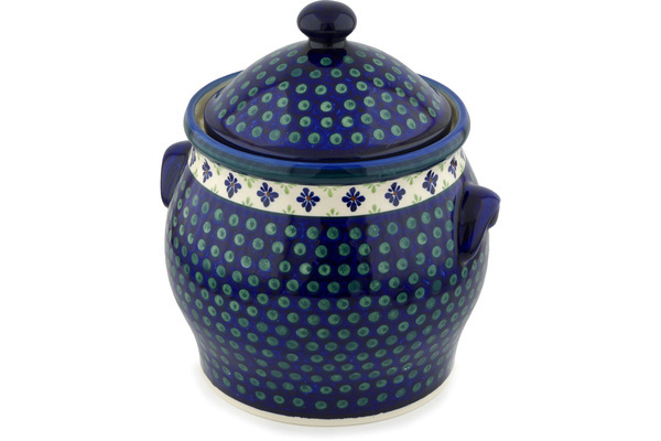 Jar with Lid and Handles 11"