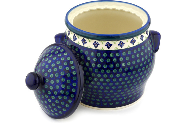 Jar with Lid and Handles 11"