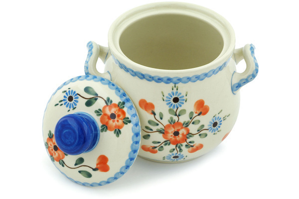 Jar with Lid and Handles 6"