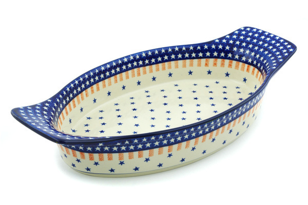 Oval Baker with Handles 18"