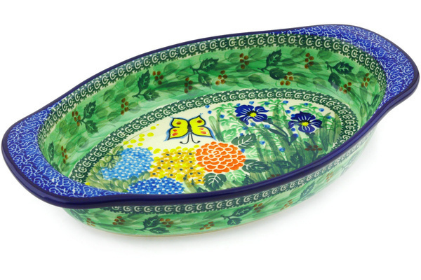 Oval Baker with Handles 13"