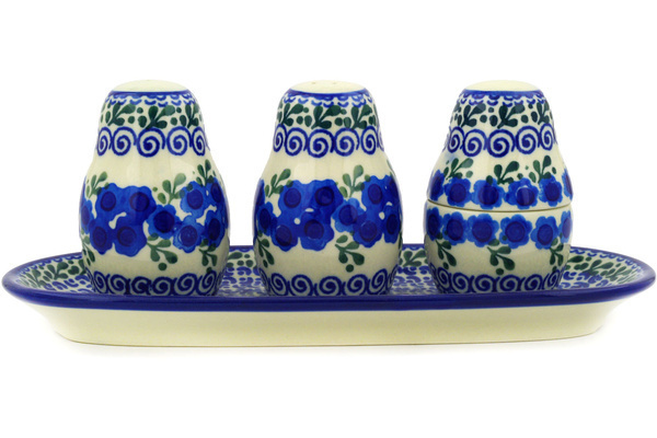 Salt and Pepper with Toothpick Holder 10"