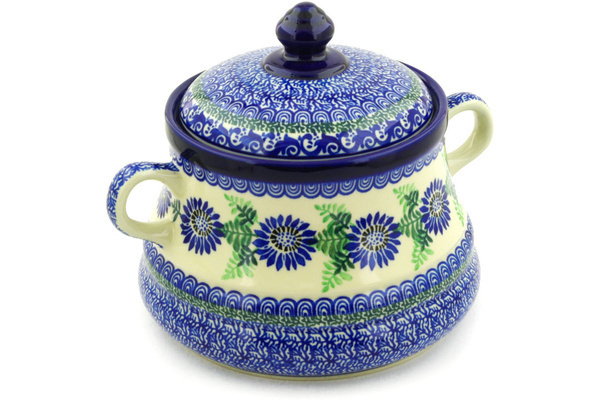 Jar with Lid and Handles 9"