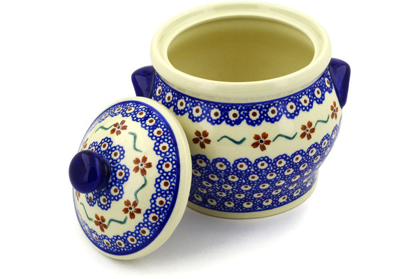 Jar with Lid and Handles 6"