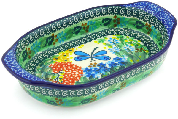 Oval Baker with Handles 8"