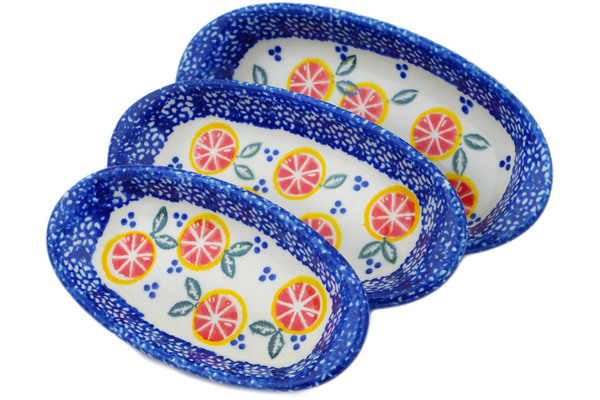 Condiment set of 3 nesting dishes: 7¼-inch, 6½-inch, 5¾-inch