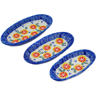 Condiment set of 3 nesting dishes: 7¼-inch, 6½-inch, 5¾-inch