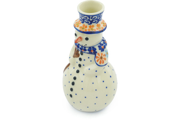 Snowman Candle Holder 6"