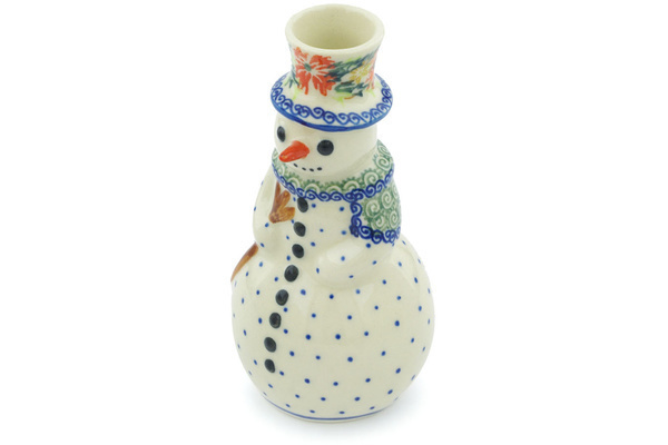 Snowman Candle Holder 6"