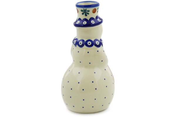 Snowman Candle Holder 6"