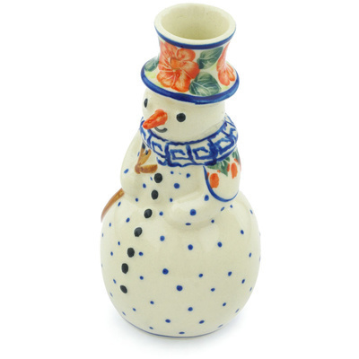 Snowman Candle Holder 6"