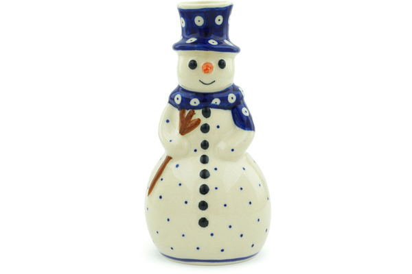 Snowman Candle Holder 6"