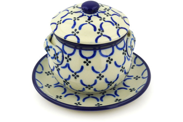 Bouillon Cup with Lid and Saucer 13 oz