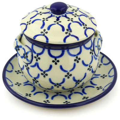 Bouillon Cup with Lid and Saucer 13 oz