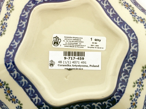 Scalloped Fluted Bowl 8"