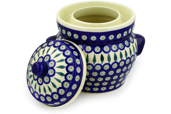 Jar with Lid and Handles 10"