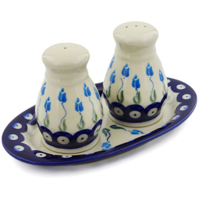 3-Piece Salt and Pepper Set with Tray