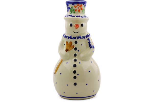 Snowman Candle Holder 6"