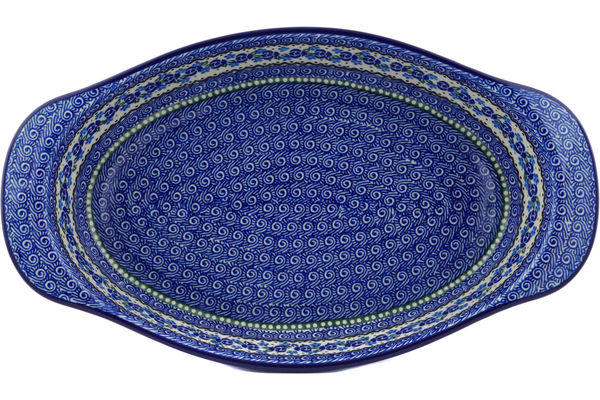 Oval Baker with Handles 15"