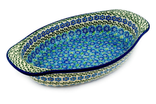 Oval Baker with Handles 15"