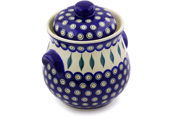 Jar with Lid and Handles 9"